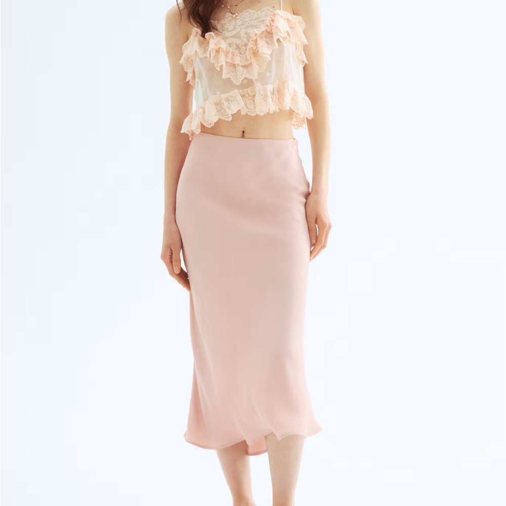 H&M Soft Pink Slip Skirt